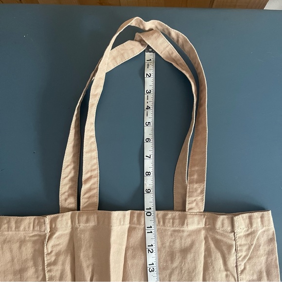 I am blessed tan tote bag front pocket 16 X 17 - Picture 4 of 6